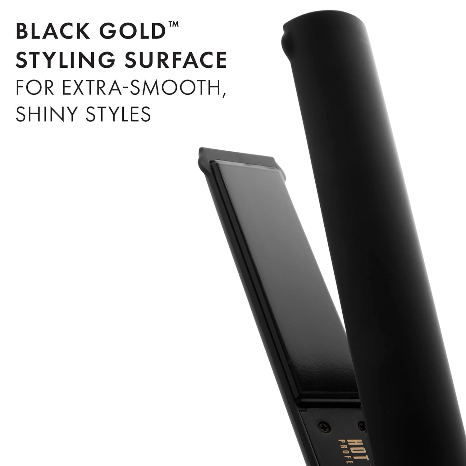 Hot Tools Pro Artist Black Gold Evolve Ionic Salon Hair Flat Iron | Long-Lasting Finish for Straightening Hair, (1-1/4 in), HT7123BG - Image 3