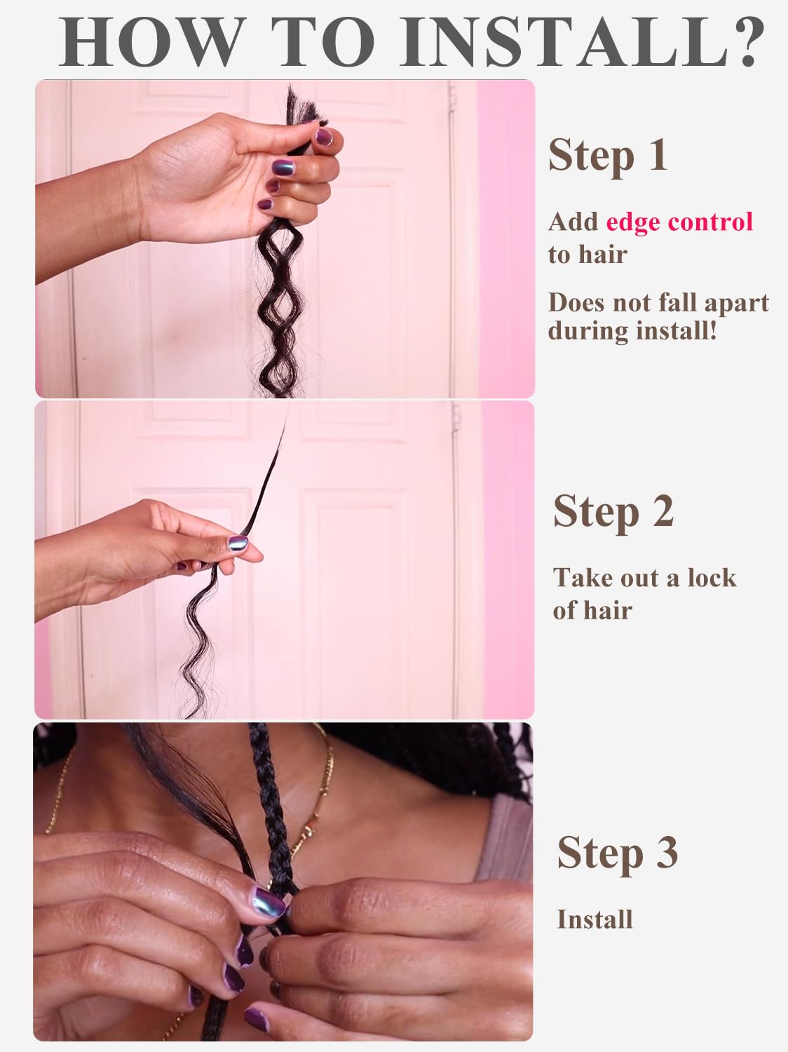 Human Braiding Hair, Boho Braids Human Hair 1 Bundle 50g 18 Inch Deep Water Wave Bulk Human Hair for Braiding No Weft 12A Brazilian Virgin Curly Human Hair Extensions for Wet and Wavy Braiding Hair - Image 5