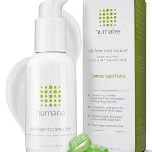 humane Oil-Free Daily Lightweight Face Moisturizer for Acne-Prone Skin - 4 Fl Oz - Gentle for All Skin Types - With Soothing Antioxidants Like Aloe Vera, Hyaluronic Acid, Cucumber and Grapeseed