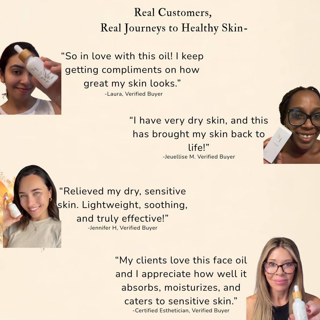 Hydrating Face Oil & Under-Eye Serum for Women & Men – Organic Tsubaki, Calendula, Vitamin E Jojoba Oil & Rice Bran for Glowy Skin, Even Skin Tone & Dark Spots – Anti Aging Serum by Finally - Image 9