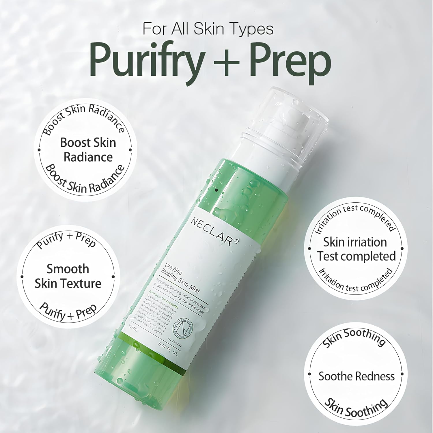Hydrating Toner for Sensitive Skin - Facial Toner Spray - Aloe Vera and Centella Asiatica - pH Balanced Face Mist for Acne Prone Skin - Korean Skincare - CICA Facial Mist for Redness and Dryness - Image 2