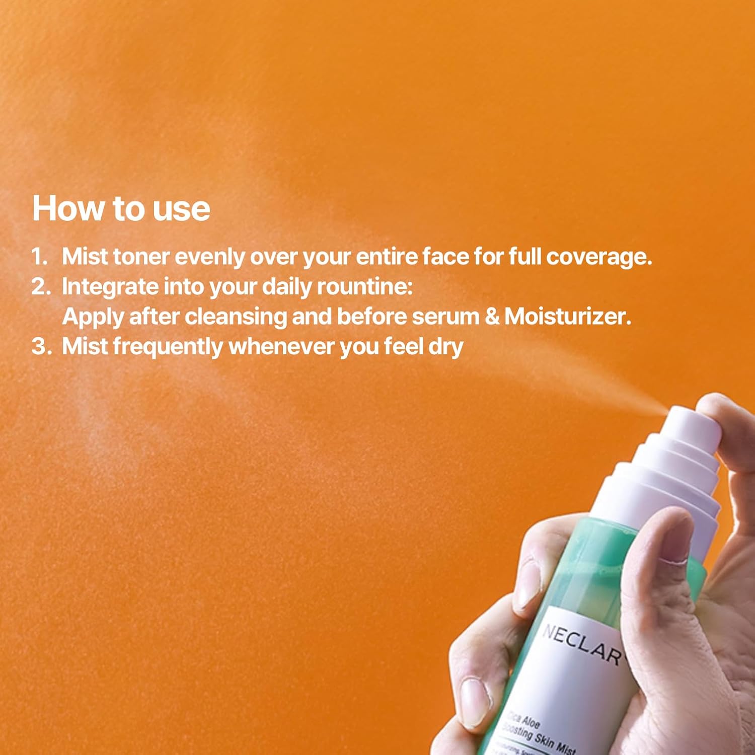 Hydrating Toner for Sensitive Skin - Facial Toner Spray - Aloe Vera and Centella Asiatica - pH Balanced Face Mist for Acne Prone Skin - Korean Skincare - CICA Facial Mist for Redness and Dryness - Image 7