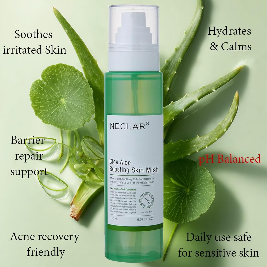 Hydrating Toner for Sensitive Skin - Facial Toner Spray - Aloe Vera and Centella Asiatica - pH Balanced Face Mist for Acne Prone Skin - Korean Skincare - CICA Facial Mist for Redness and Dryness - Image 5