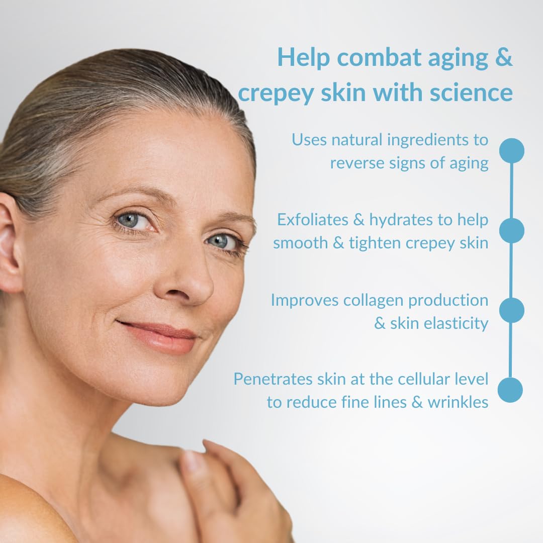 Hygieia Crepey Skin Liposomal Repair Cream – Anti-Aging Crepe Corrector Lotion for Loose Skin (Arms, Neck & Body) & Wrinkles – Retinol & Hyaluronic Acid Firming Cream with Idebenone – Made in USA, 4oz - Image 3