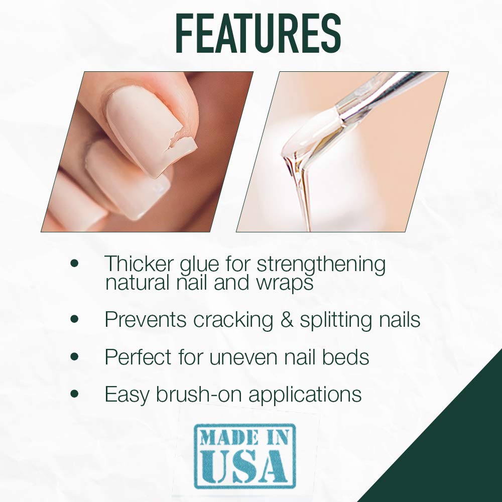 IBD 5 Second Brush On Nail Glue Gel Resin – Strong Nail Glue for Broken, Cracked & Split Natural Nails, NailBond Repair & Strengthening for Wraps – 6g, 3 Count - Image 3