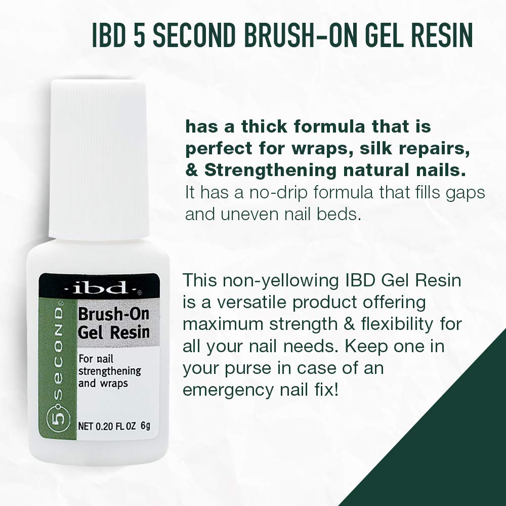 IBD 5 Second Brush On Nail Glue Gel Resin – Strong Nail Glue for Broken, Cracked & Split Natural Nails, NailBond Repair & Strengthening for Wraps – 6g, 3 Count - Image 4
