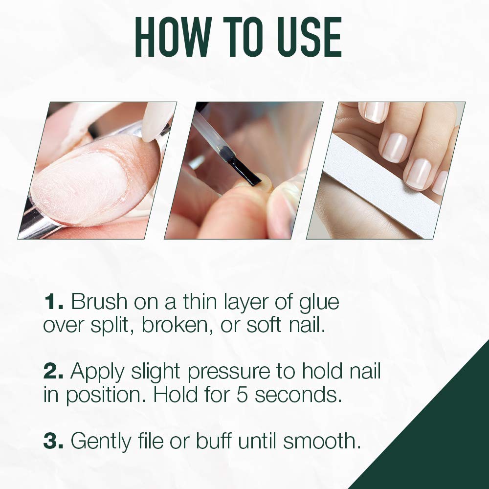IBD 5 Second Brush On Nail Glue Gel Resin – Strong Nail Glue for Broken, Cracked & Split Natural Nails, NailBond Repair & Strengthening for Wraps – 6g, 3 Count - Image 5