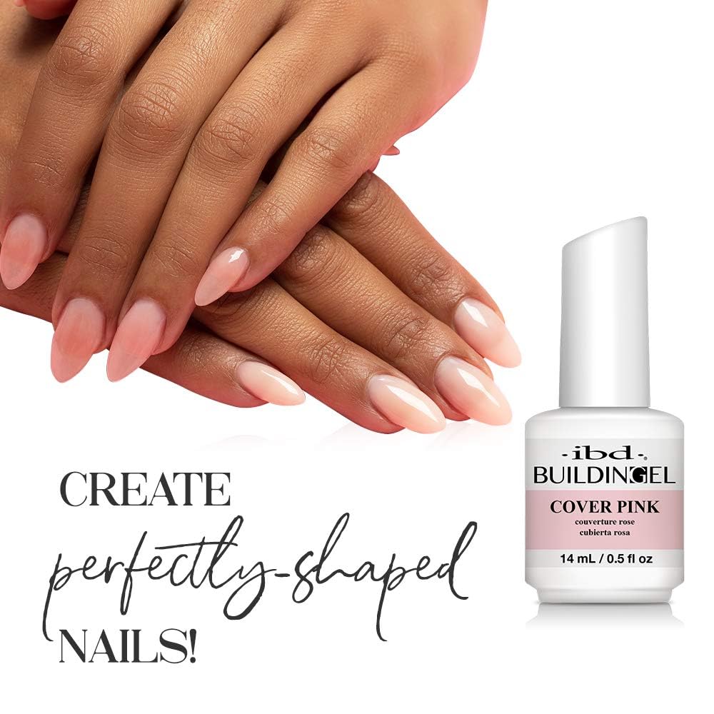 IBD Building Gel, Hard Gel Nail Extension, Cover Pink, 0.5 oz - Image 2