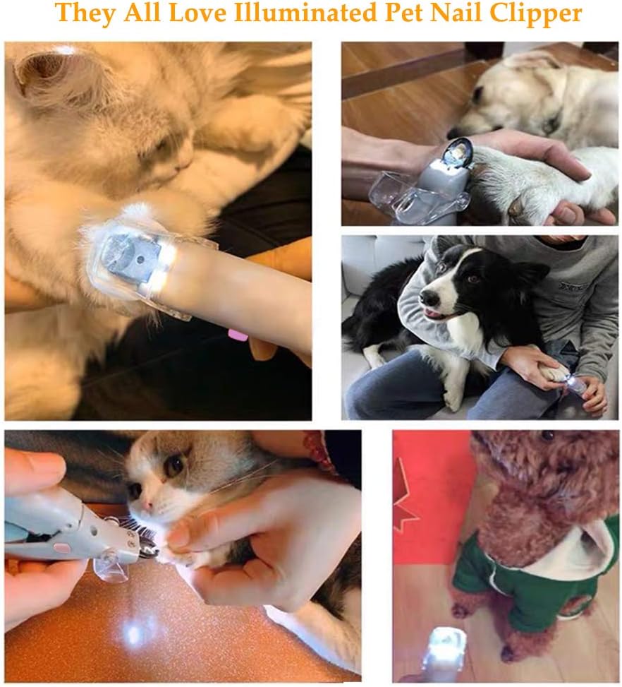 Illuminated Pet Nail Clipper, 5X Magnification Pet Nail Scissor Safe with LED Light, Pet Grooming Nail Care Tool Great for Dogs Cats - Image 7