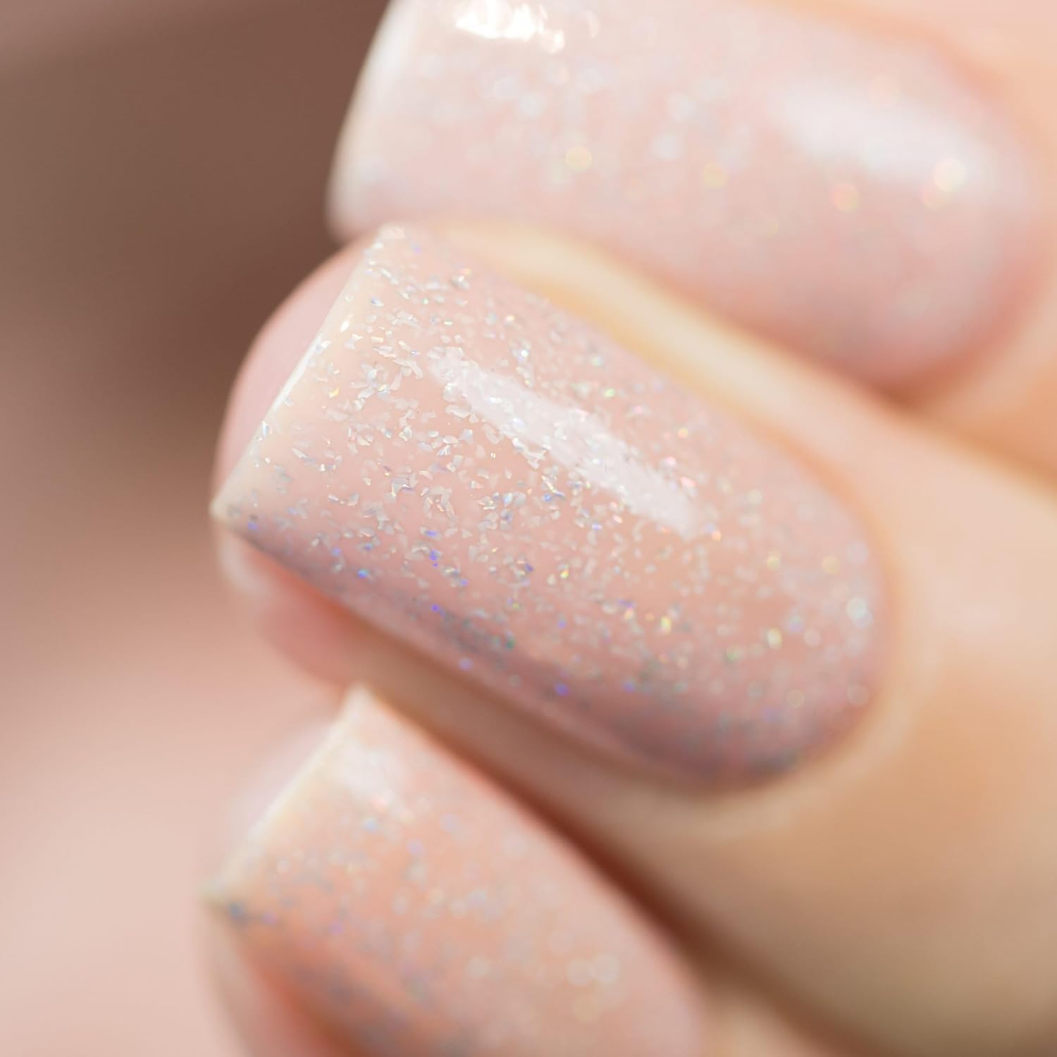 ILNP Birthday Suit - Cashmere Pink Holographic Nail Polish, Neutral Nude, Chip Resistant Manicure, Non-Toxic, Vegan, Cruelty Free, 12ml - Image 7