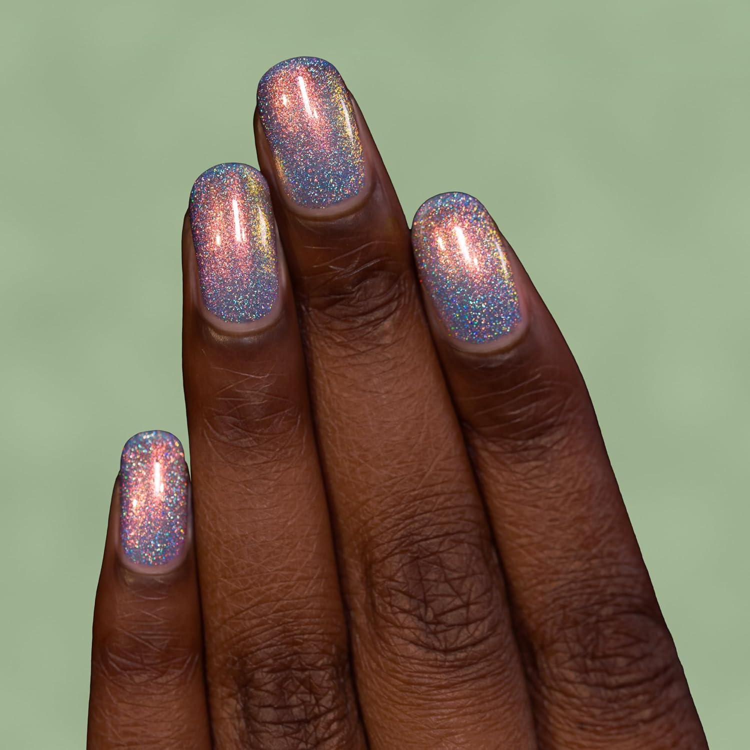 ILNP Bluebell Sky Blue Shimmer Nail Polish - Full Size - Image 4
