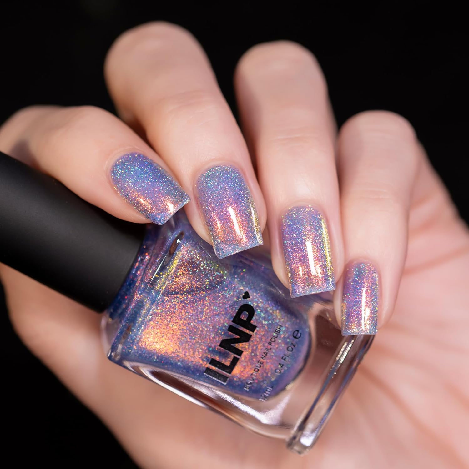ILNP Bluebell Sky Blue Shimmer Nail Polish - Full Size - Image 3