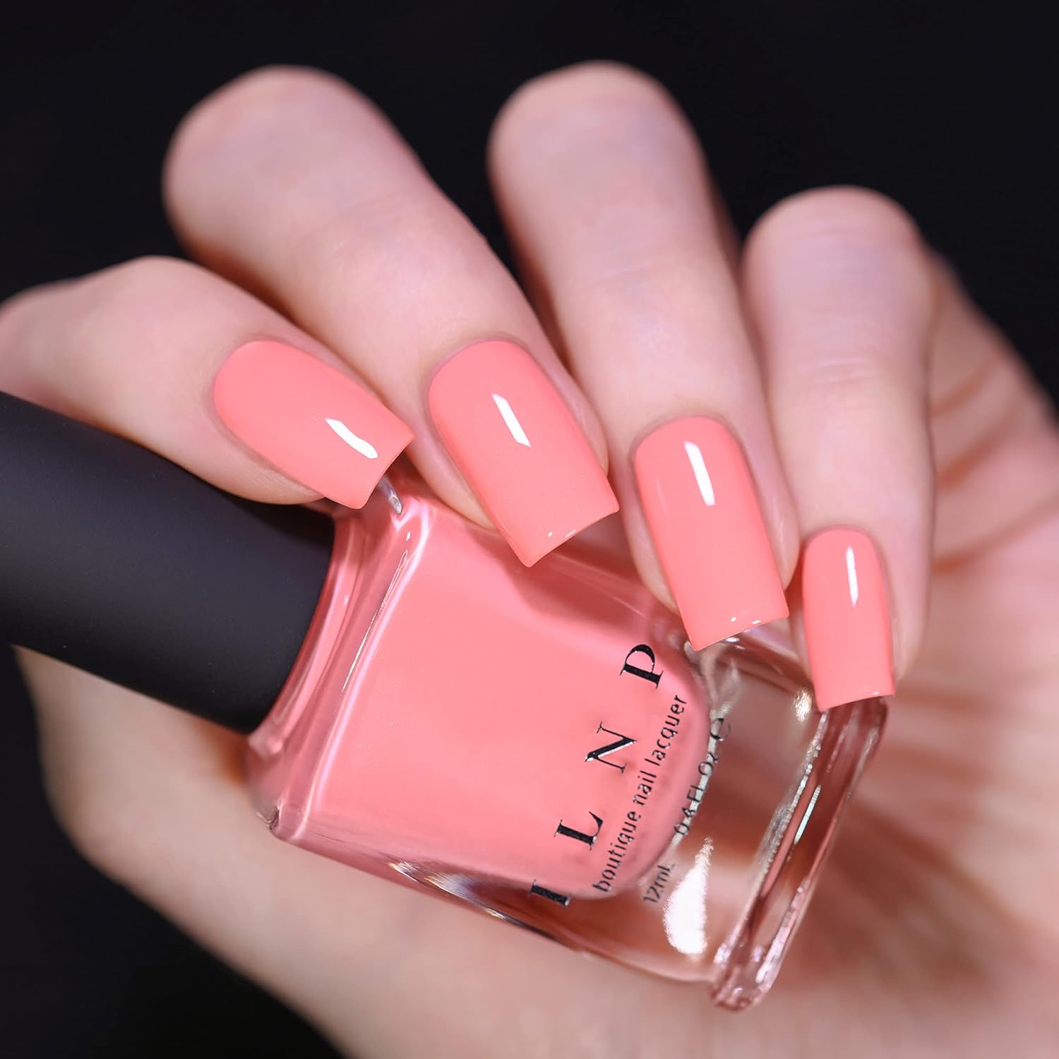 ILNP Hailey Soft Hibiscus Pink Holographic Nail Polish 15ml Capacity - Image 2