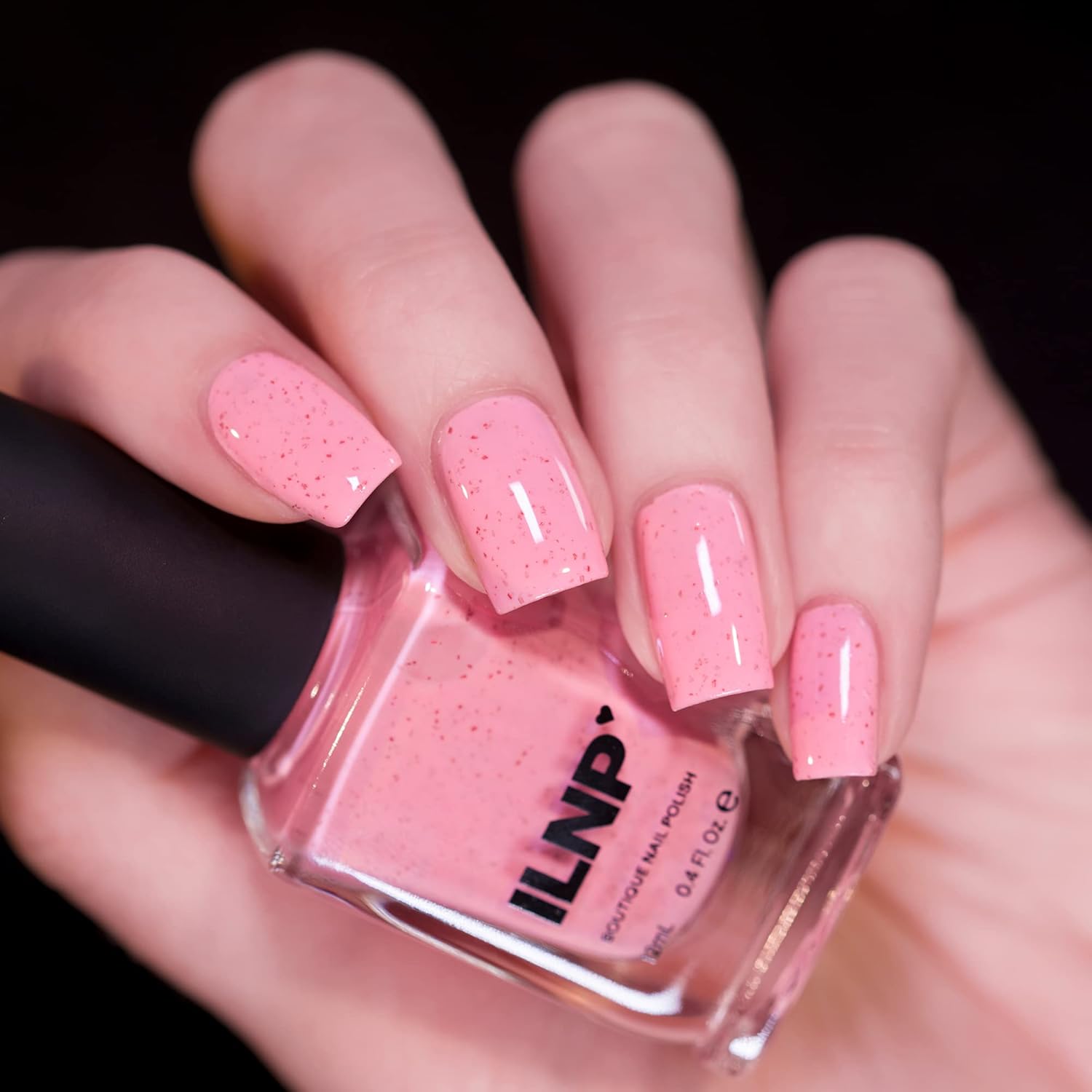 ILNP Strawberry Shake - Pastel Pink Speckled Nail Polish - Image 3