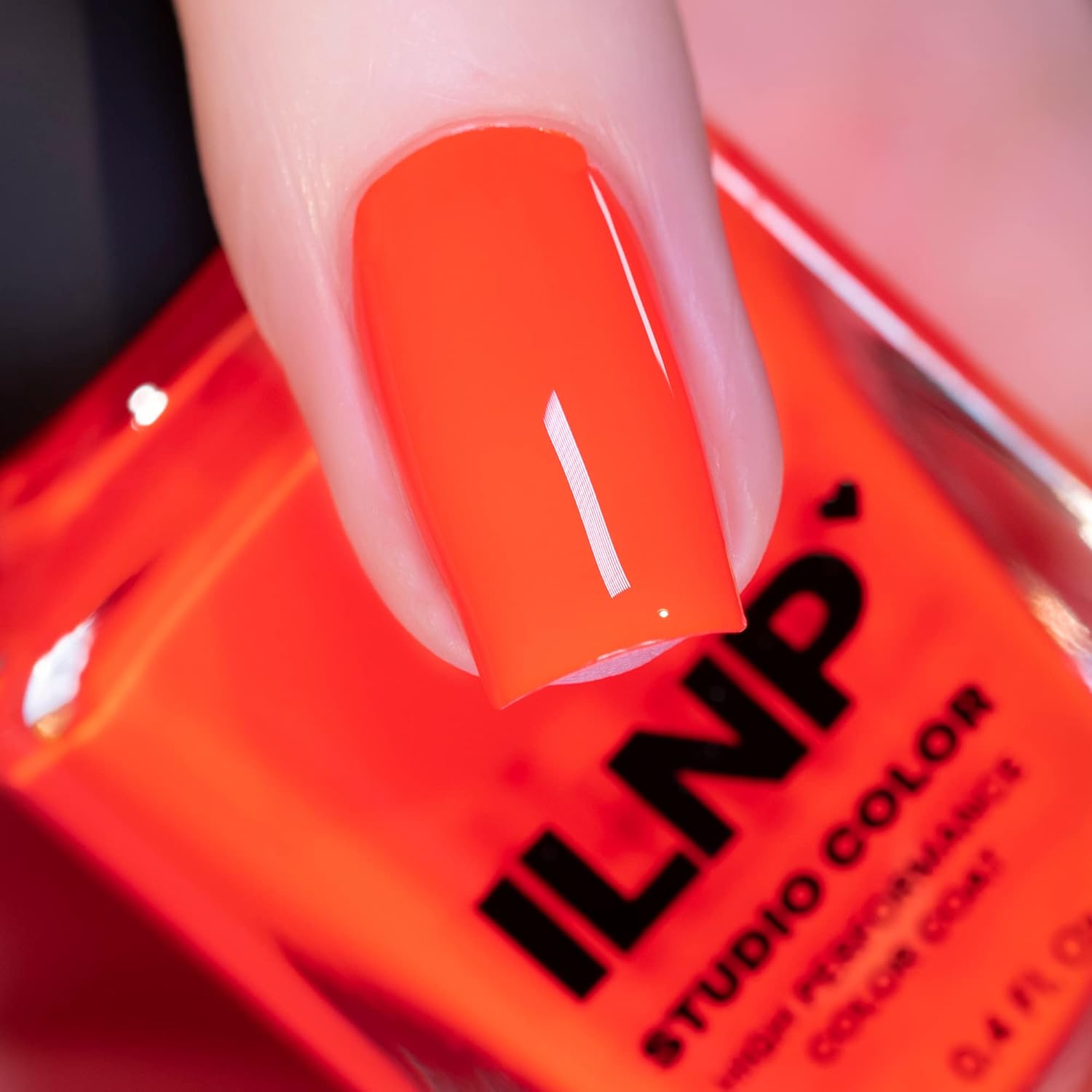 ILNP Turbocharged - Energizing Neon Orange Cream Nail Polish, Studio Color High Performance Color Coat - Image 2