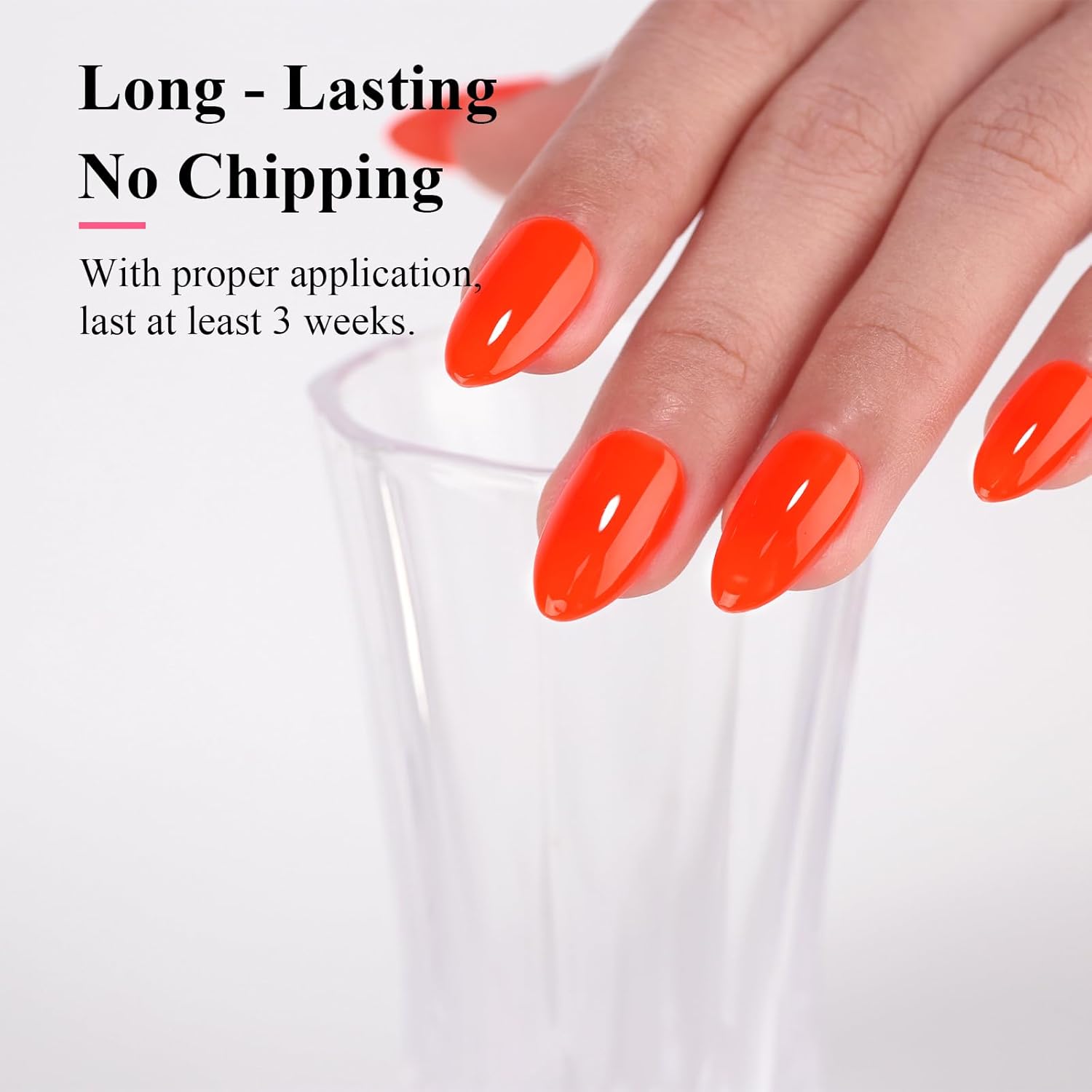 Imtiti Gel Gel Nail Polish, Neon Orange Red, 0.5 Fl Oz Soak Off LED UV, DIY Nail Art Kit for Women & Girls - Image 5