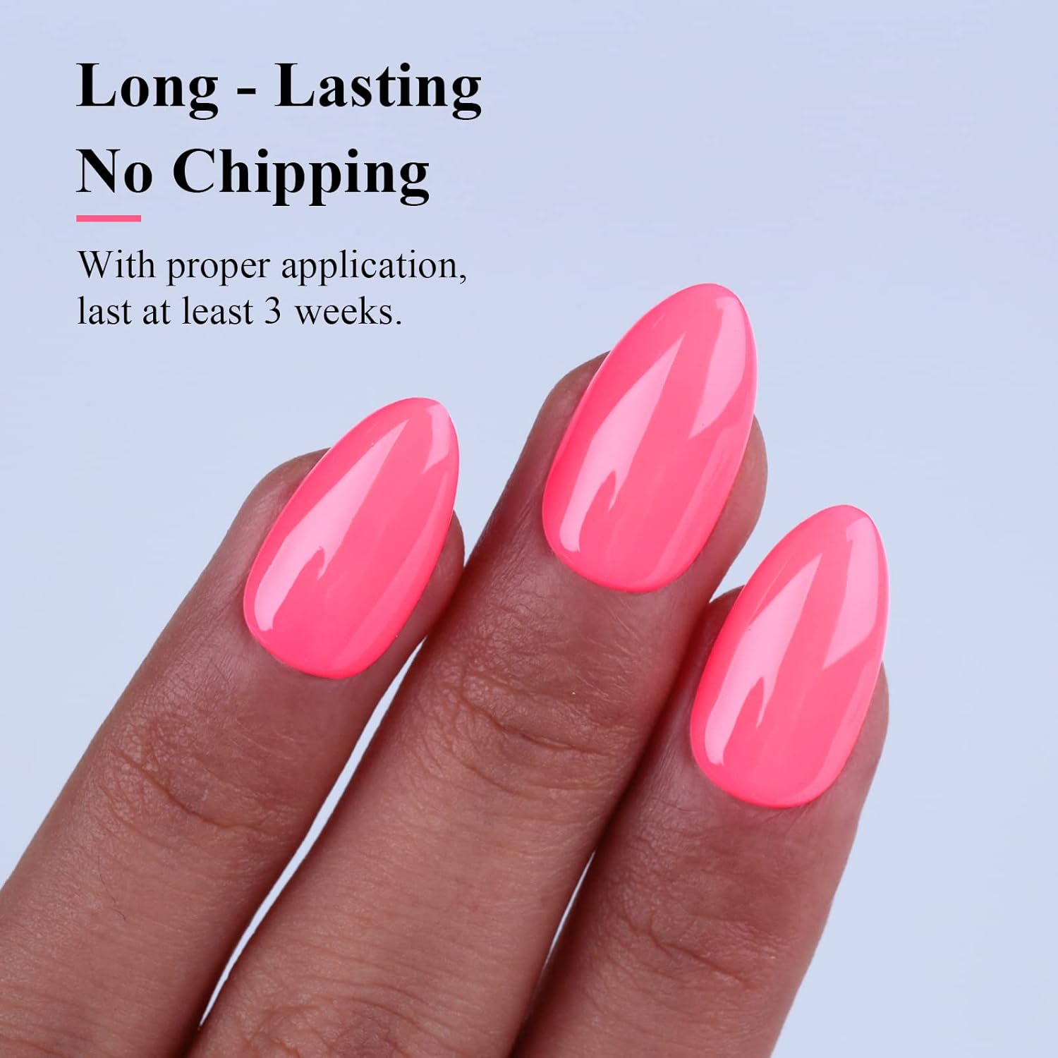 Imtiti Neon Gel Nail Polish - 0.5 Fl Oz Neon Pink, LED/U V Soak Off, DIY Nail Art Starter Kit - Image 4