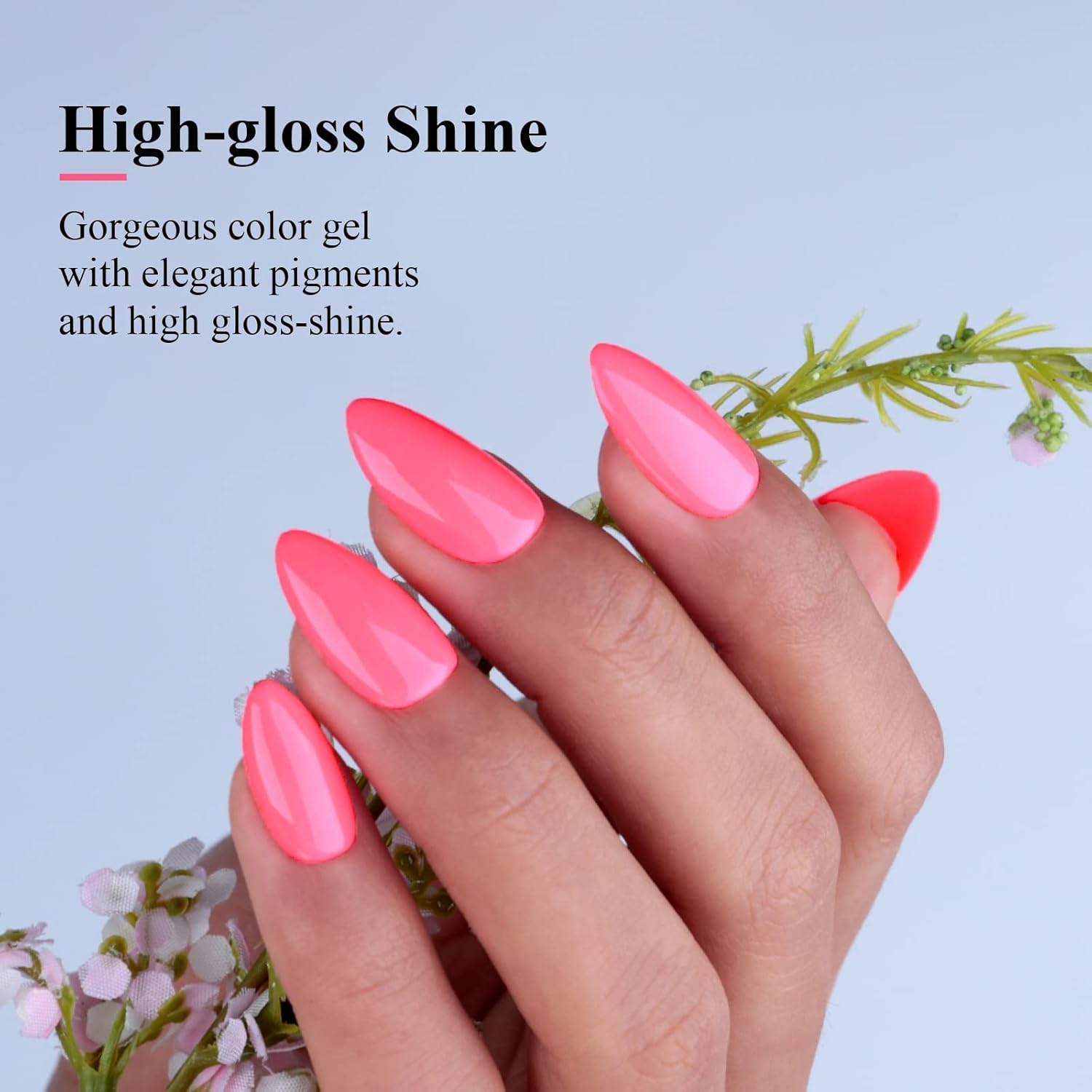Imtiti Neon Gel Nail Polish - 0.5 Fl Oz Neon Pink, LED/U V Soak Off, DIY Nail Art Starter Kit - Image 3