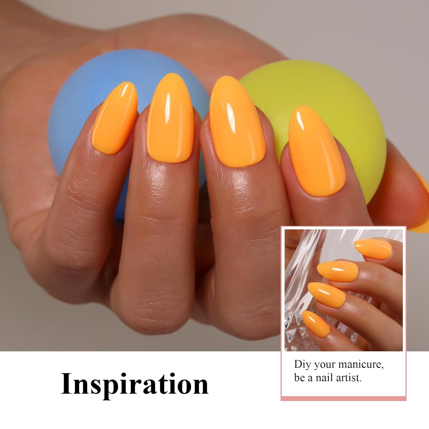 Imtiti Pastel Gel Nail Polish, 0.5 Fl Oz Light Yellow Orange, Spring/Summer/Easter Gel Nail Polish DIY Nail Art Starter Manicure Salon Kit - Image 5