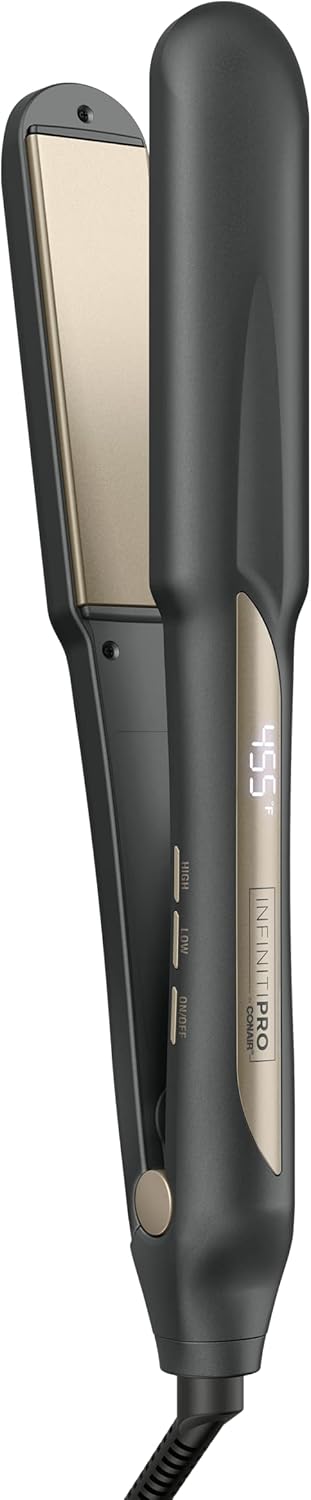 INFINITIPRO BY CONAIR Tourmaline Ceramic Flat Iron, 1 1/4-inch Digital Hair Straightener