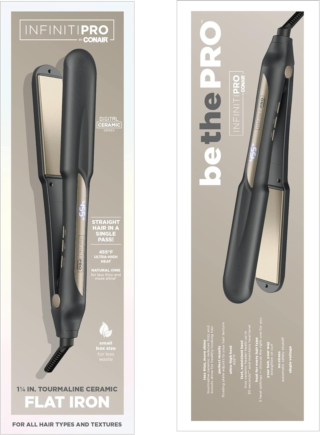 INFINITIPRO BY CONAIR Tourmaline Ceramic 1 1/4-inch Digital Flat Iron Hair Straightener - Image 7