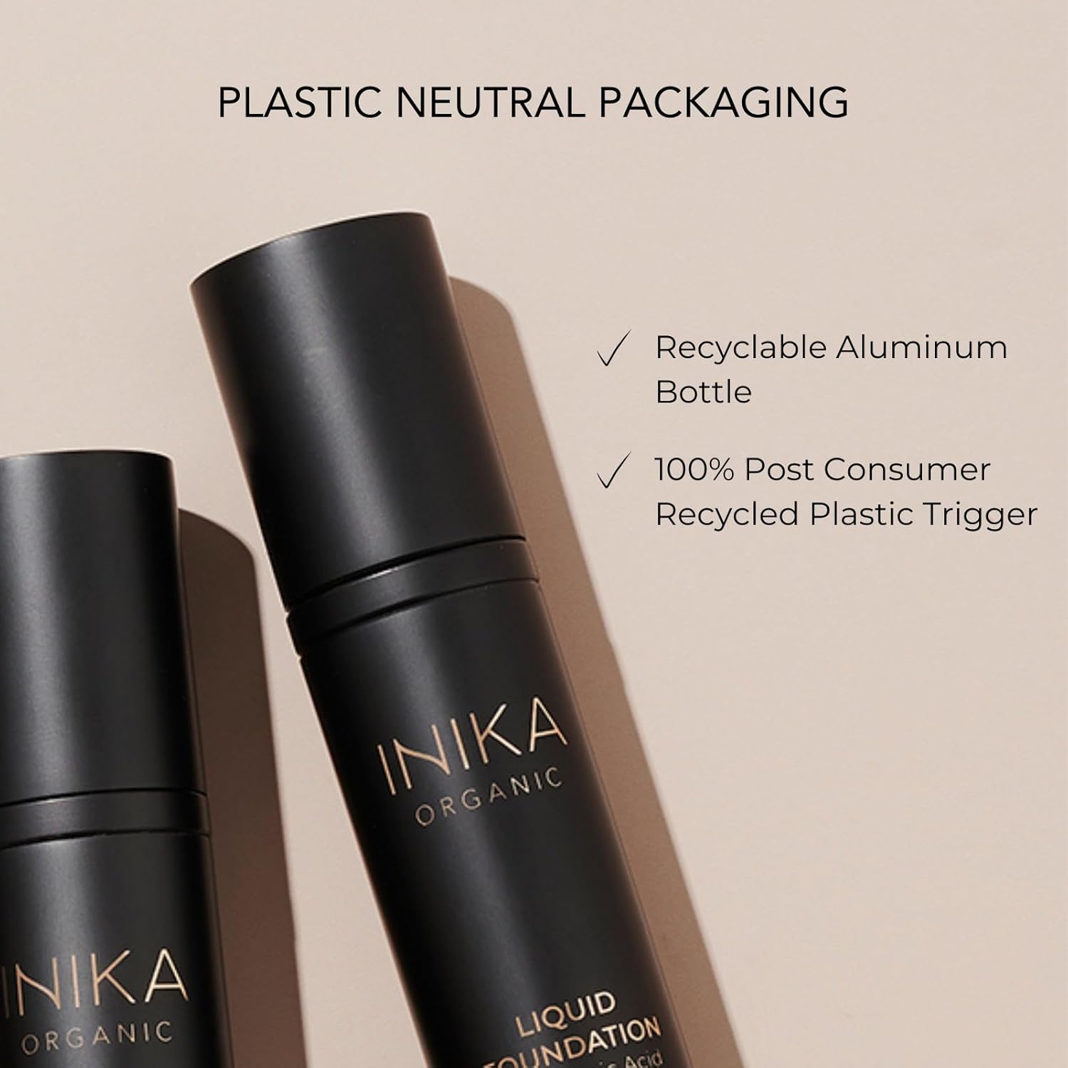 INIKA Organic Full Coverage Liquid Foundation Makeup with Hyaluronic Acid and Argan Oil, Vegan and Organic Foundation for Skin Elasticity and Plumpness, Natural Coverage, Tan, 30ml - Image 5