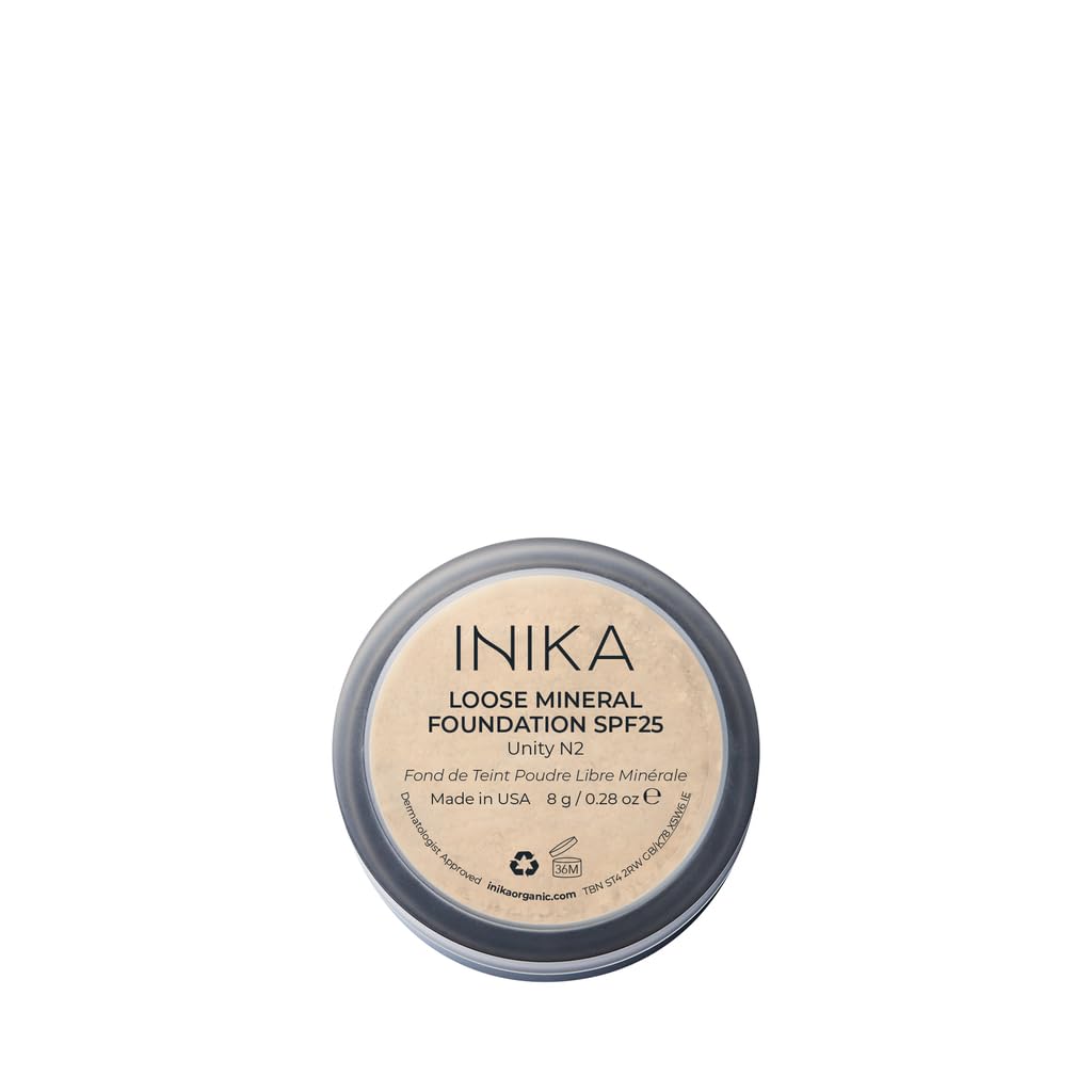 INIKA Organic Mineral Powder Foundation with SPF 25 - Vegan Makeup, Natural Looking, Buildable Coverage, Flawless Radiance & Glow, Blemish Coverage, Cruelty Free, Sustainable Packaging, Unity, 8g - Image 5