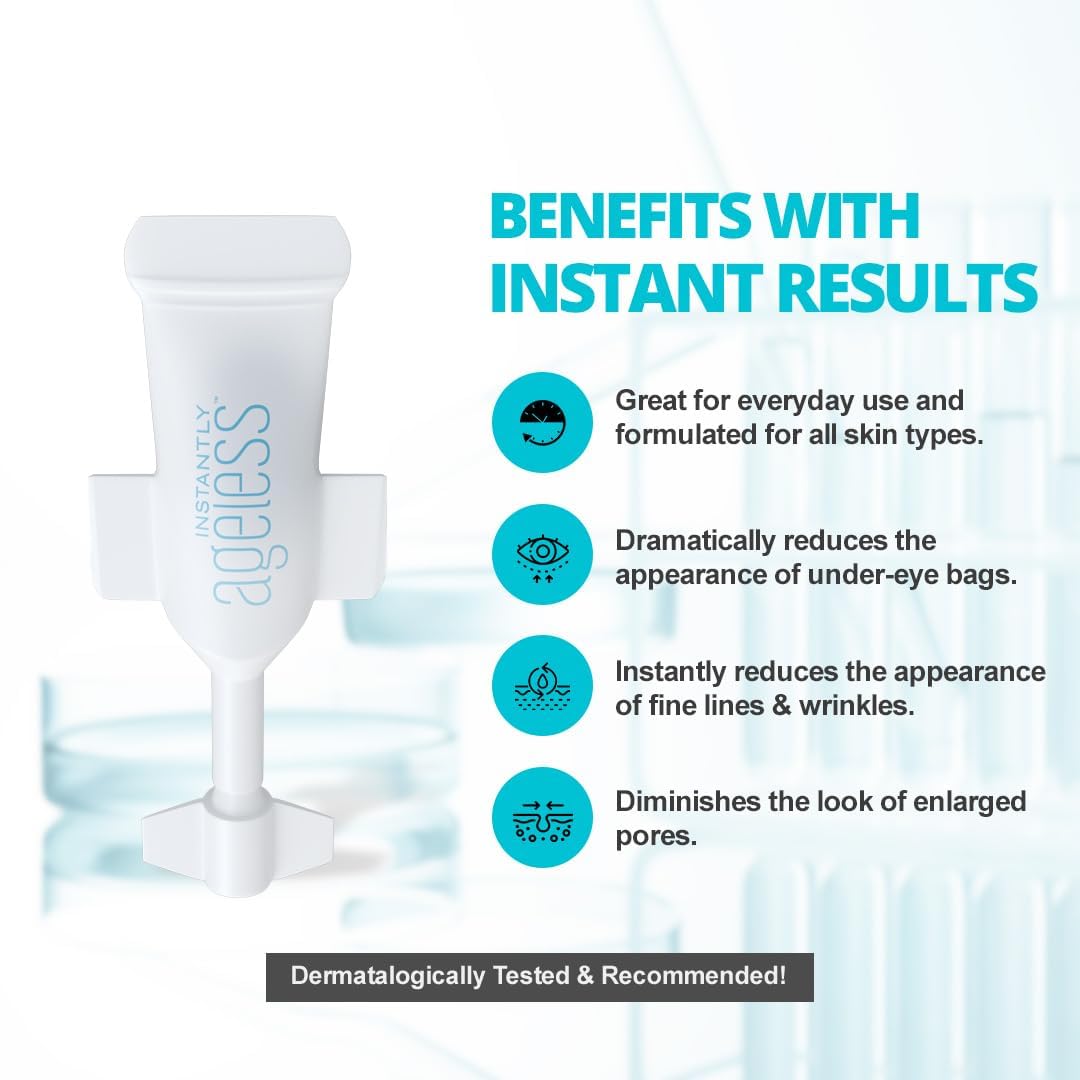 Instantly Ageless - Instant Face Lift Cream - Skin Care for Anti Aging face cream - Wrinkle Tightener - Instant Under Eye Bags Remover - Facelift in a Box of 25 Vials - Image 6