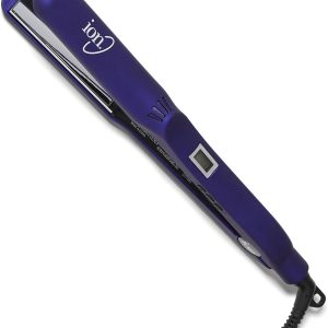 ion Titanium Gator Digital Flat Iron, 1 inch, Straighten, Curl, or Flip Hair, Heats up to 450°F, Digital Display, Dual Voltage