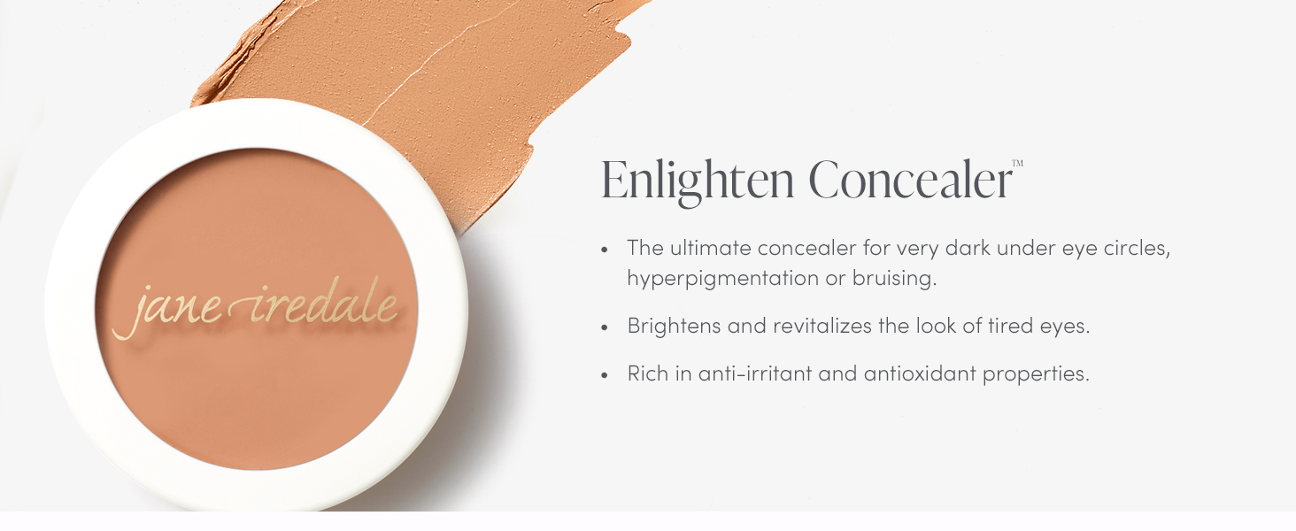 jane iredale enlighten concealer makeup foundation full coverage under eye concealer dark circles