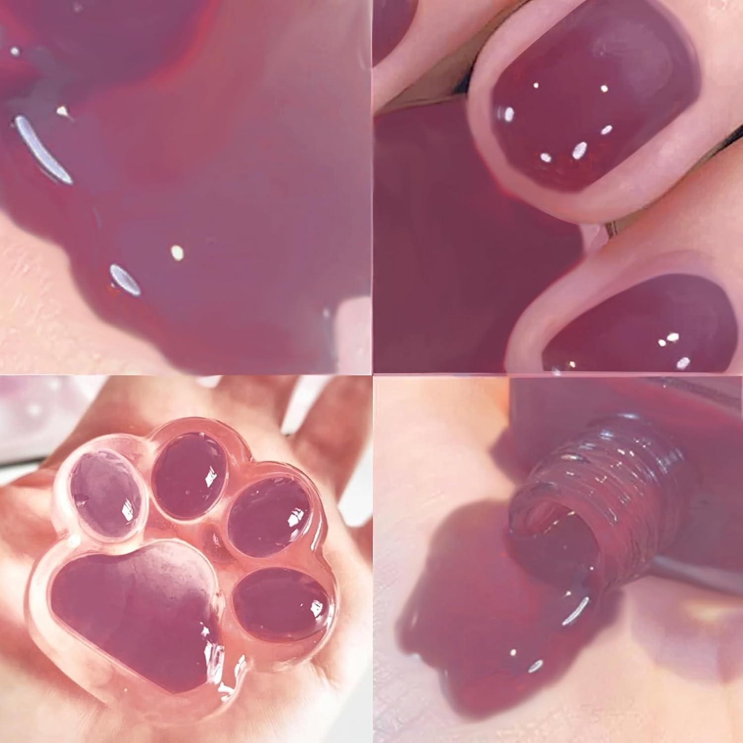 Jelly Purple Nail Polish - Quick Dry, Long Lasting Dark Purple Gel Nail Polish for Women and Girls - Image 6