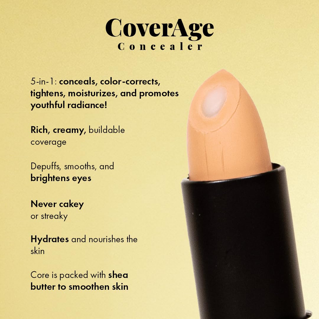 Jerome Alexander CoverAge Concealer Stick - Anti-Aging Under Eye + Skincare - Brighten Dark Circles, Hydrate, Nourish (Medium, CoverAge Concealer Stick) - Image 2