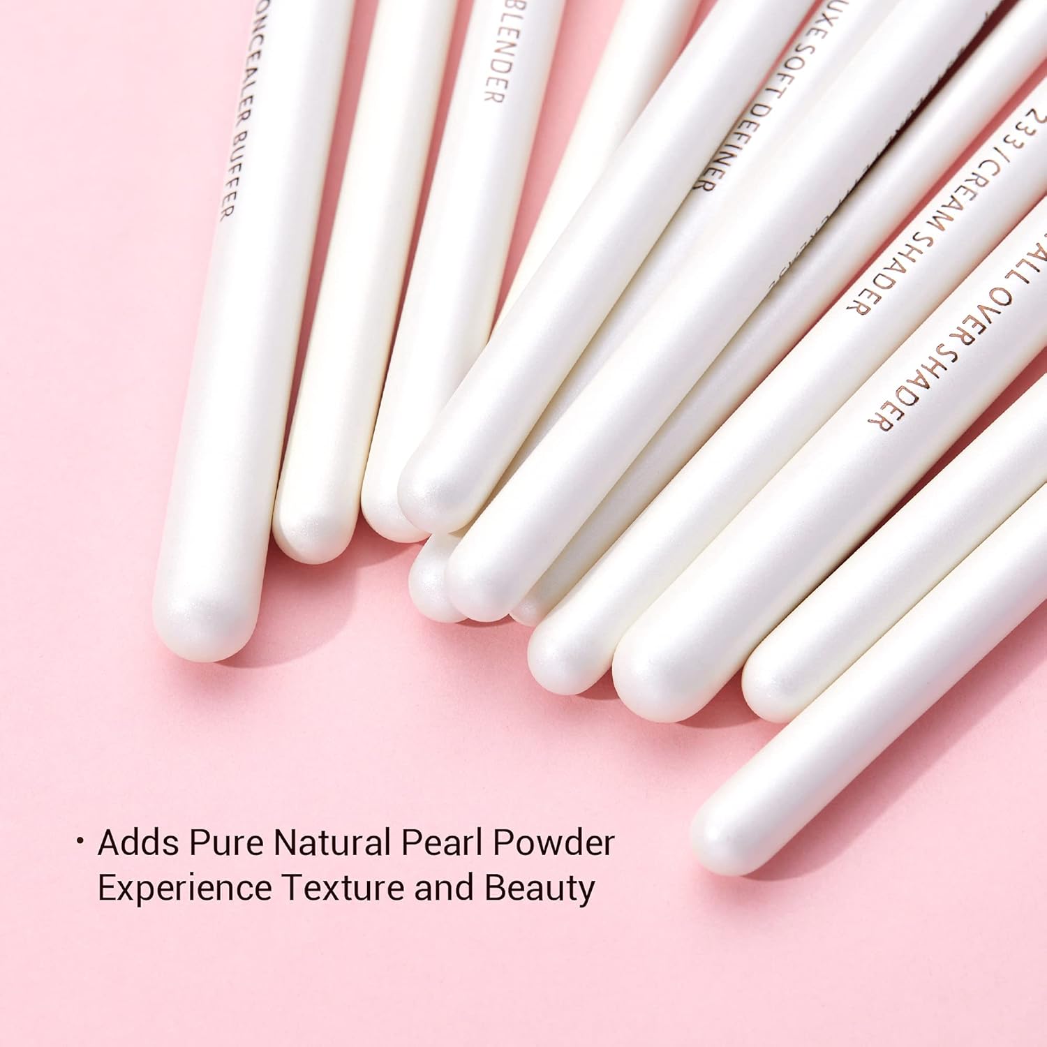 Jessup Small Eye Makeup Brush Set Professional 15pcs White/Silver Premium Natural-synthetic Eye Shadow Blending Concealer Eye & Brow Liner Brushes, T237 - Image 6
