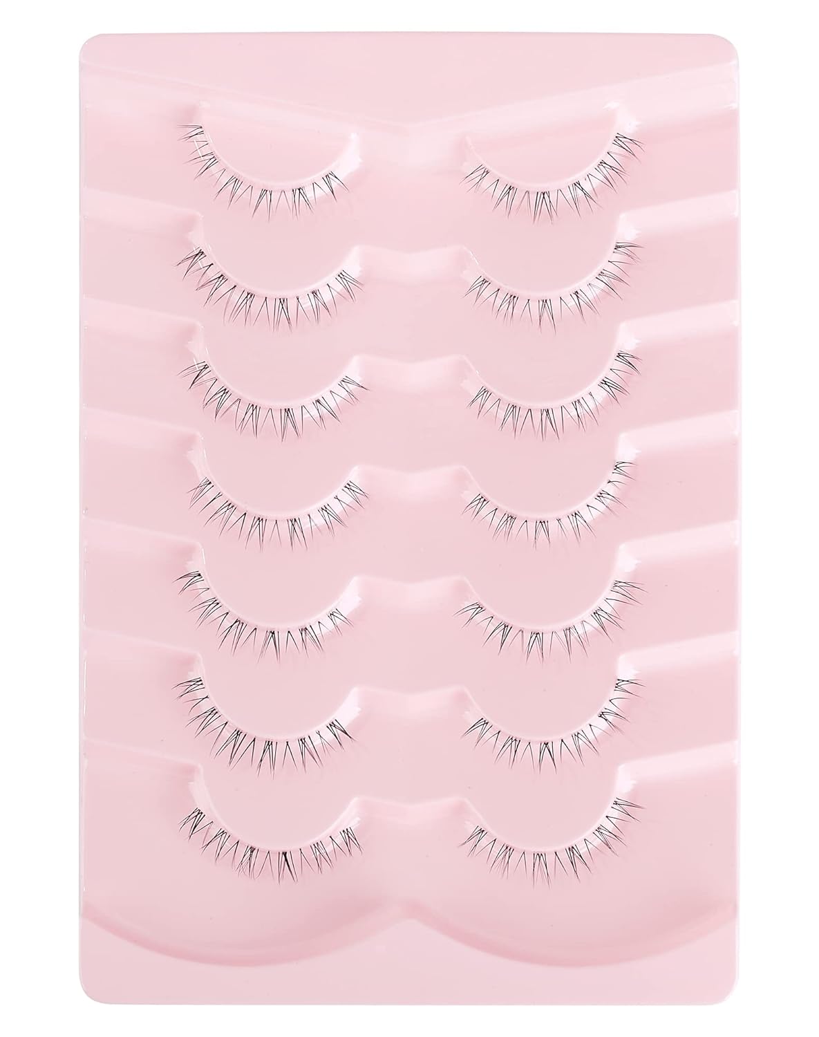 Jiocolor Lashes Bottom Lashes Strip Natural Bottom Eyelashes Wispy Under False Lashes Lower Lashes Extension Clear Band Mink Lashes 7 Pairs R1 - Image 6