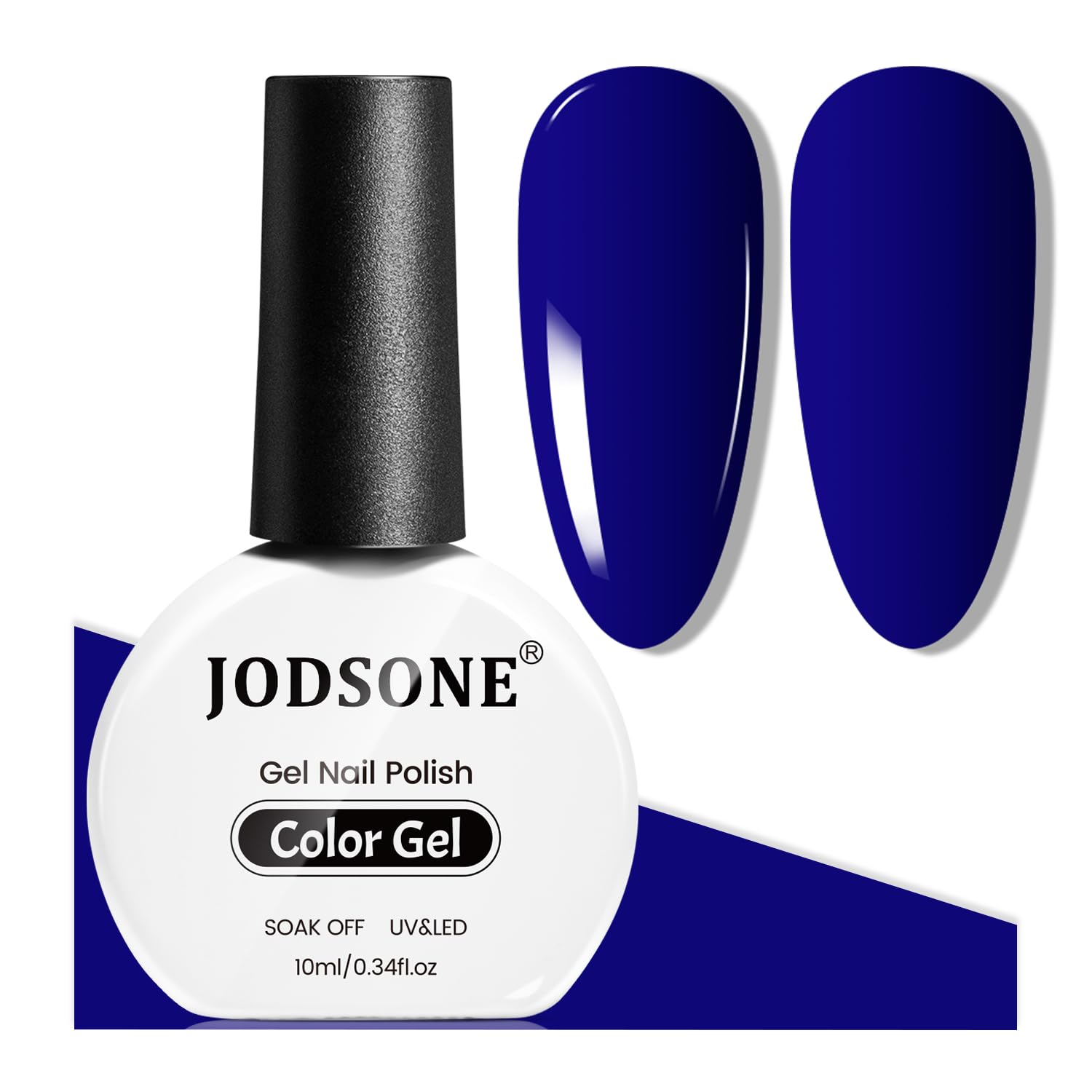 JODSONE 10ml Gel Polish Dark Blue Gel Polish Nail Soak Off U V LED Nail Lamp Art Manicure Salon DIY Home Solid Color Gel Gift for Women Girls
