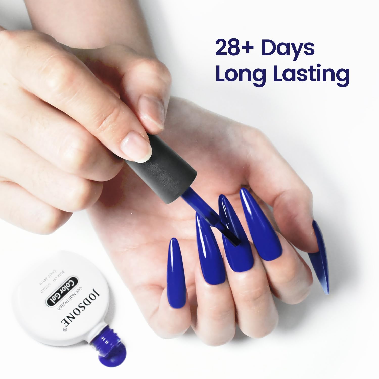 JODSONE 10ml Gel Polish Dark Blue Gel Polish Nail Soak Off U V LED Nail Lamp Art Manicure Salon DIY Home Solid Color Gel Gift for Women Girls - Image 3