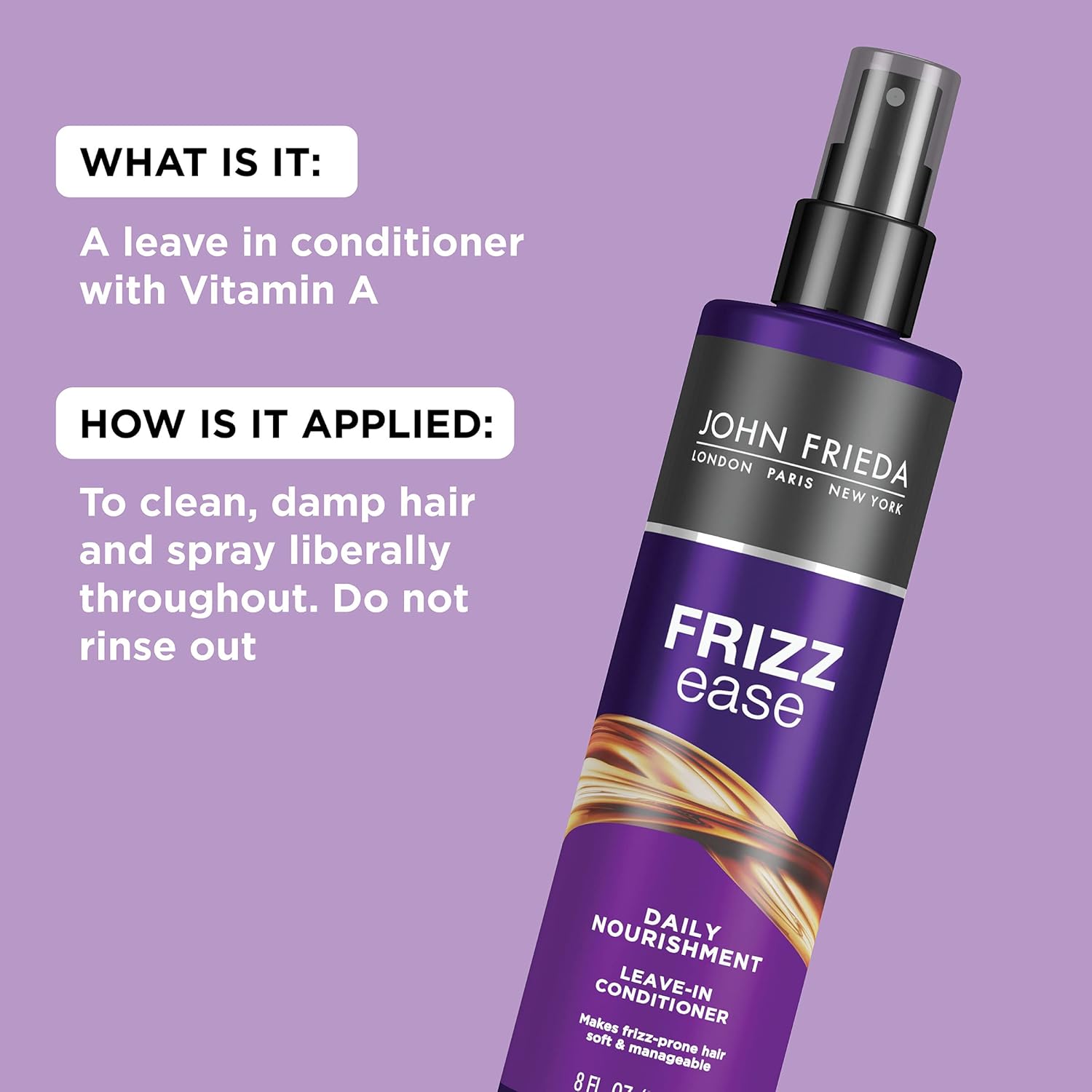 John Frieda Frizz Ease Extra Strength Serum and Nourishment Conditioner Set 1.69oz 8oz - Image 7