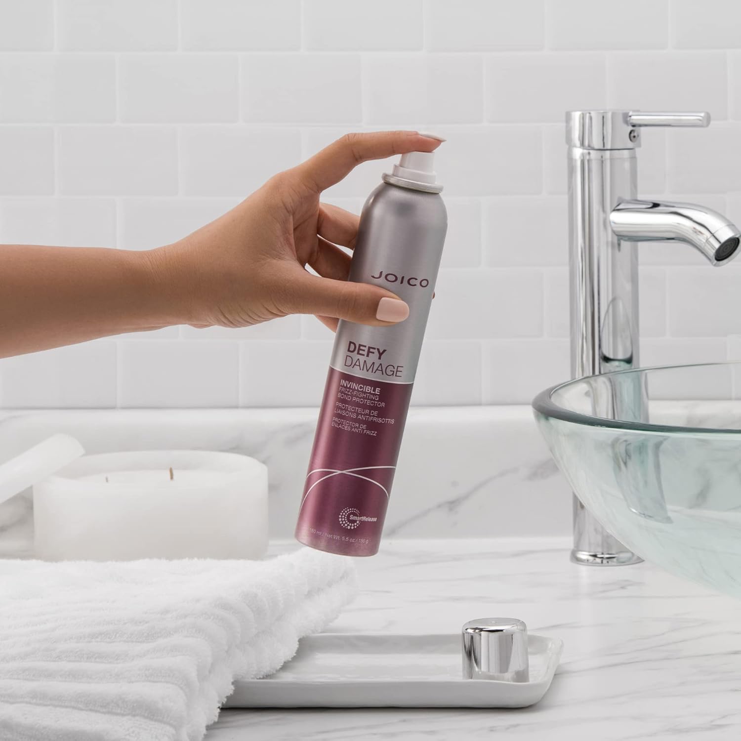 Joico Defy Damage Invincible Frizz-Fighting Bond Protector | 24 Hour Frizz Protection | Thermal Heat & Humidity Protection | Boost Shine | Reduce Breakage | Leave-In Spray | 180mL - Image 5