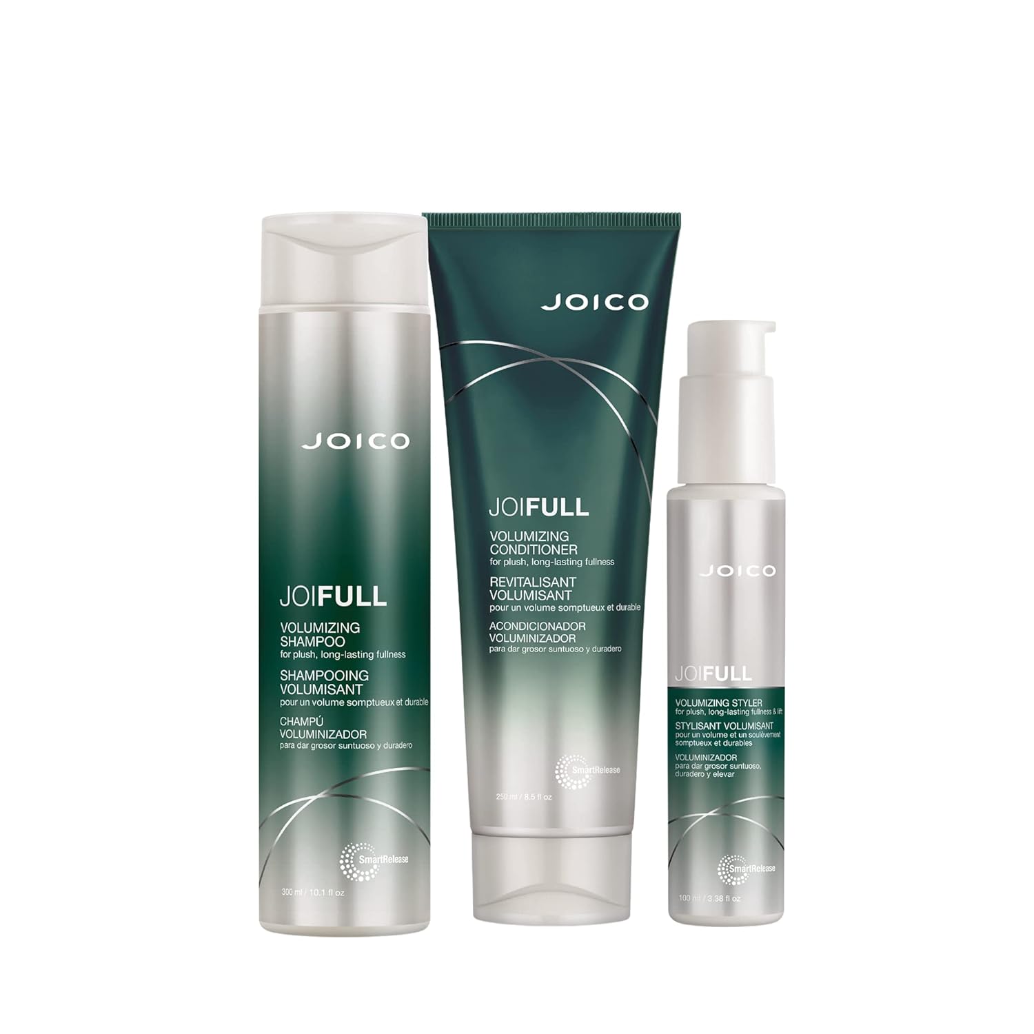 Joico JoiFULL Volumizing Set | For Fine, Thin Hair | Add Instant Body | Long-Lasting Fullness | For Thicker Bouncier Hair | Boost Shine | With Lotus Flower & Bamboo Extract