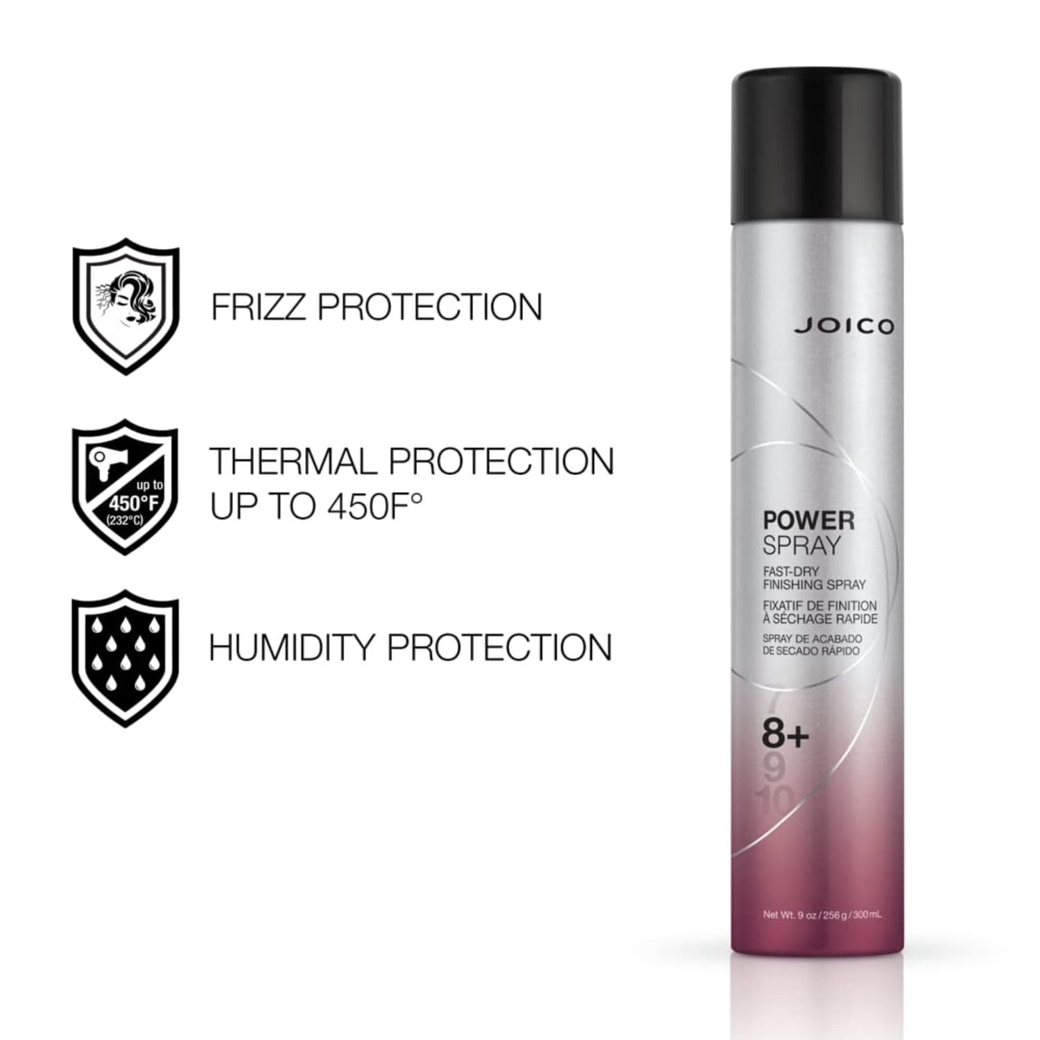 Joico Power Spray Fast-Dry Finishing Spray | For Most Hair Types | Protect Against Heat & Humidity | Protect Against Pollution & Harmful UV | Paraben & Sulfate Free | 72 Hour Hold - Image 3