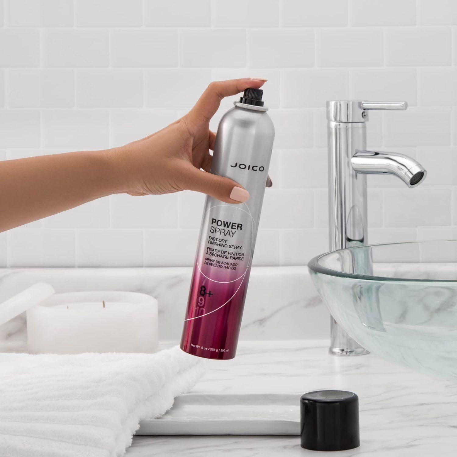 Joico Power Spray Fast-Dry Finishing Spray | For Most Hair Types | Protect Against Heat & Humidity | Protect Against Pollution & Harmful UV | Paraben & Sulfate Free | 72 Hour Hold - Image 4