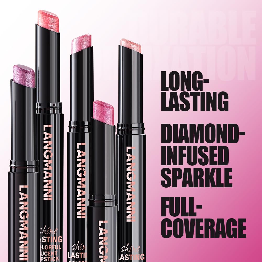 Jolilab 10Pcs Set Sparkling Lipstick Lip Gloss Long Lasting Waterproof Moisturizer Lip Balm Glitter Shimmer Metallic, Diamond Shiny Bold Glow Goth Lipstick for Women Girls, Non-sticky - Image 8
