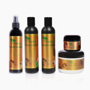 J'Organic Solutions Kids Curl Care Kit - Leave-In Conditioner, Hair Moisturizer, Scalp Stimulator, Shampoo & Conditioner for Kinky, Coily, Wavy Hair Types