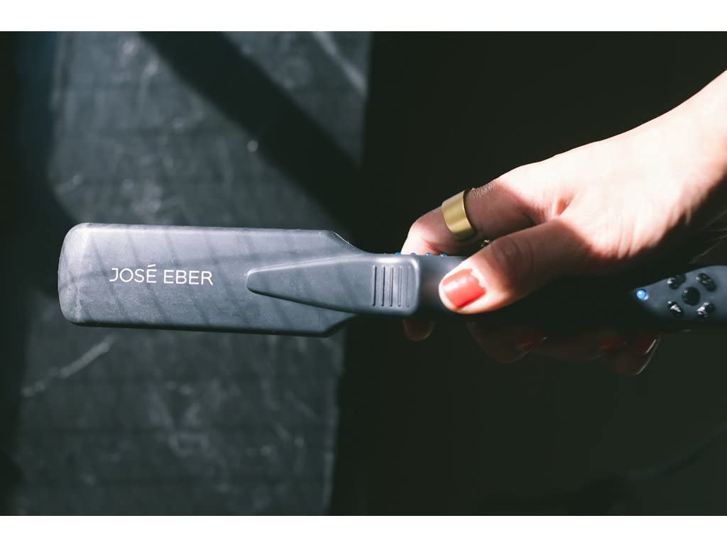 Jose Eber Wet & Dry Flat Iron Straightener Dual Voltage 110V-240V, Use on Wet or Dry Hair, Wide Floating Plates, Charcoal - Image 7