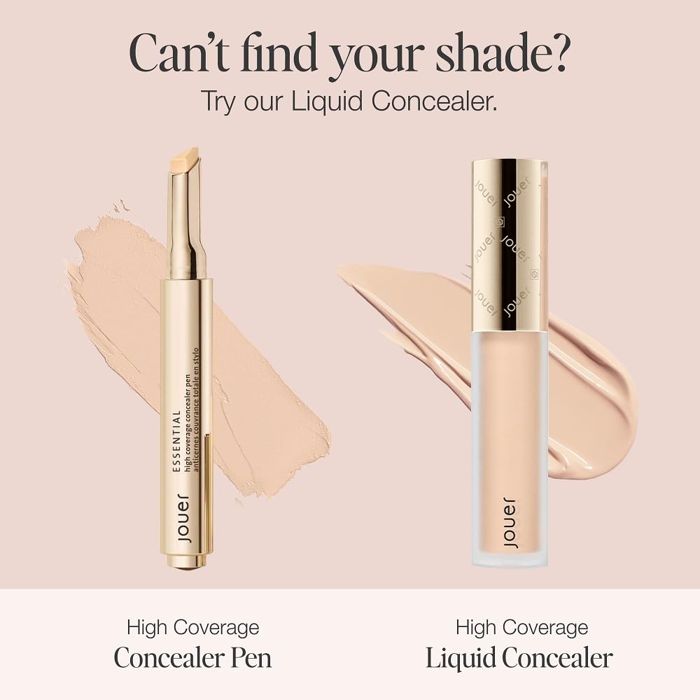 Jouer Essential High Coverage Concealer Pen - Medium to Full Coverage Cream Concealer Makeup - Color Corrector for Spot Coverage, Dark Circles and Contour, Honey - Image 6