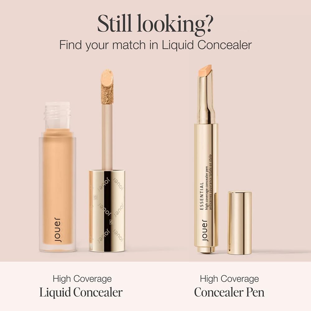 Jouer Essential High Coverage Liquid Concealer - Brightening Concealer - Color Corrector for Under Eye Dark Circles, Spot Coverage, and Eye Primer - Soft Matte Finish, Lace - Image 7