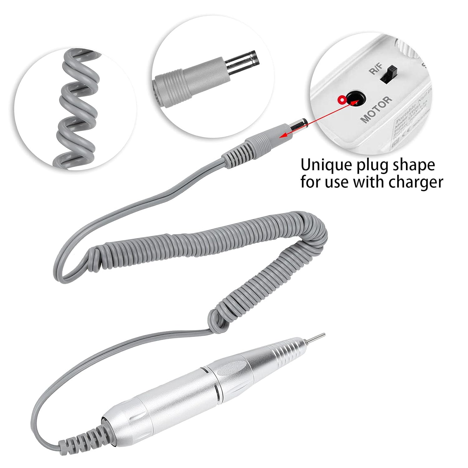 Joyzan Electric Nail Drill Pen, 35000RPM Handle Handpiece Polishing Machine Part Replacement Aluminum Alloy File Acrylic Powder Remover Gel Polisher Grinder Portable Manicure Pedicure Art Tool - Image 7