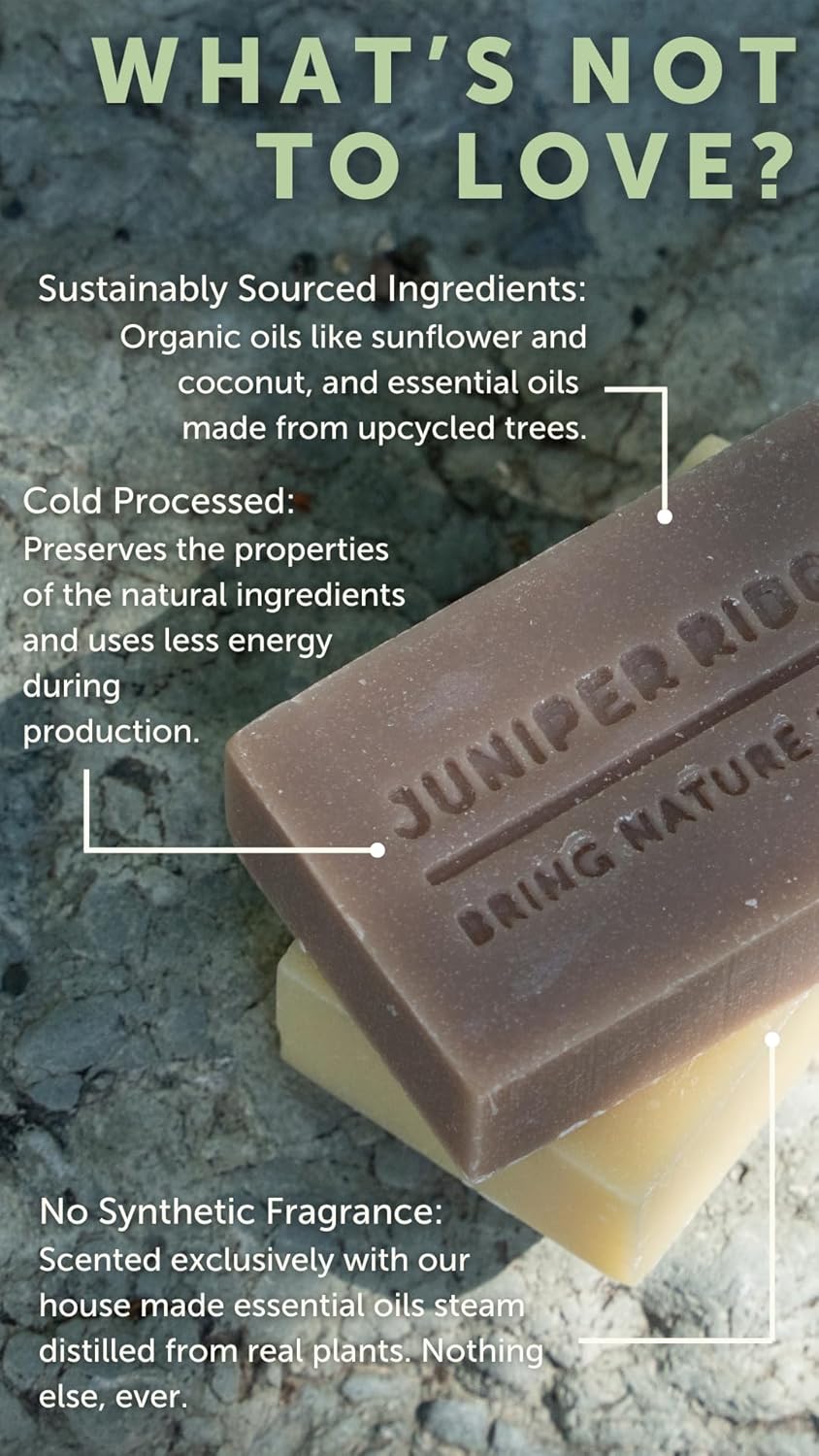 JUNIPER RIDGE Redwood Mist Bar Soap - Cold Processed Mild Castile Soap - Plant Based Ingredients & Steam Distilled Essential Oils - Paraben, Phthalate, Dye, Cruelty, & Preservative Free - 4oz Bar - Image 2
