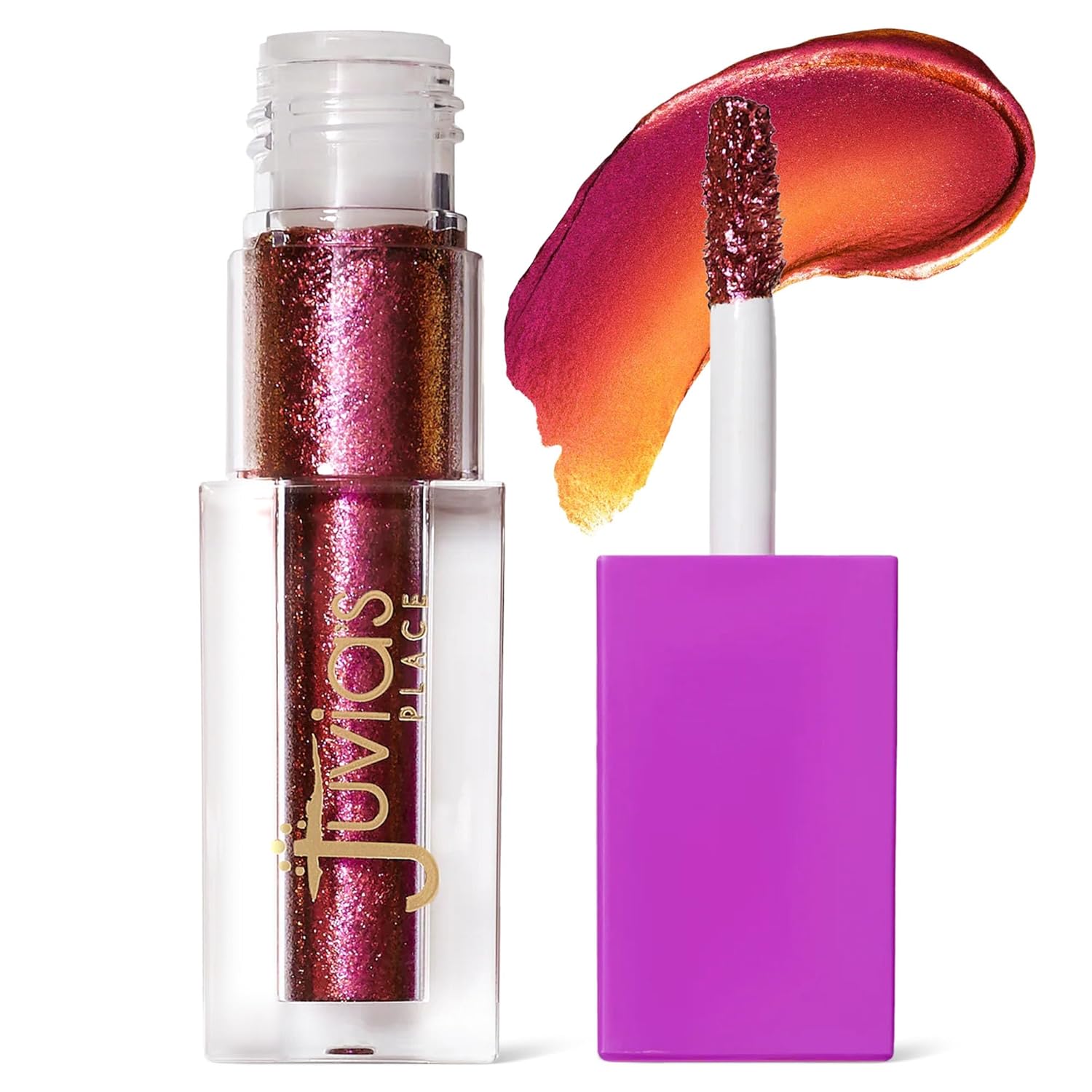 Juvia's Place Duochrome Liquid Eyeshadow, AfroChella, Iridescent Pink to Yellow, 2ml, Day, Night, Long Lasting, Cruelty Free, Vegan