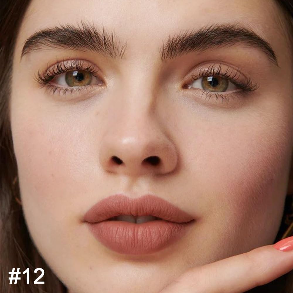 Kaely 2-in-1 Nude Brown Lip Liner & Lipstick Set Kit for Women, Matte Lips Kit with Lip Liner Lip Stains Long Lasting Waterproof 24 Hour Lipstick and Lip Liners Combo Lipliners Pencil Set 12 - Image 2